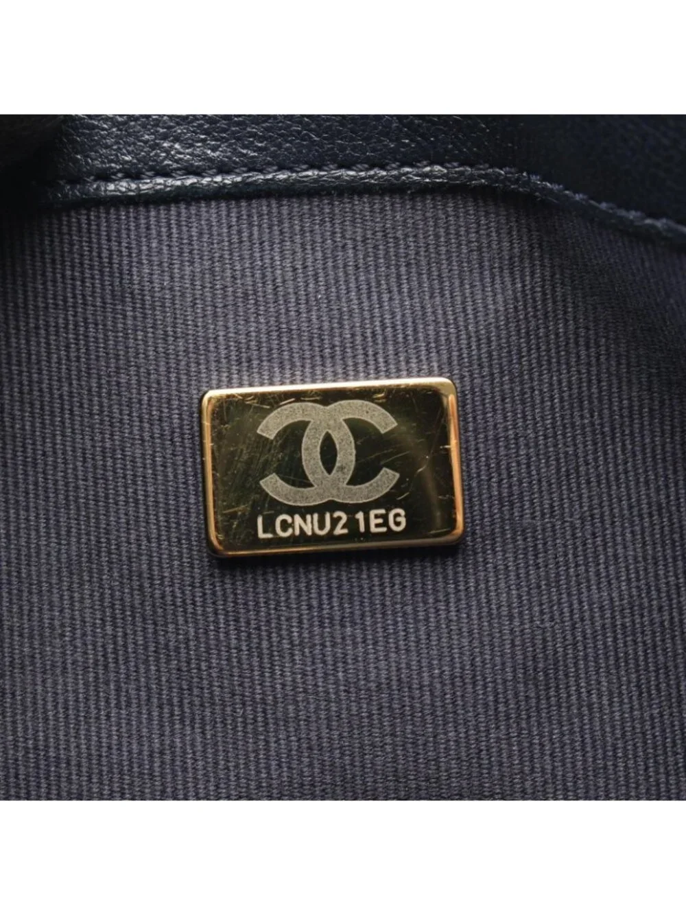 Chanel Shoulder Bag Quilted Navy Lambskin Small Flap Chain